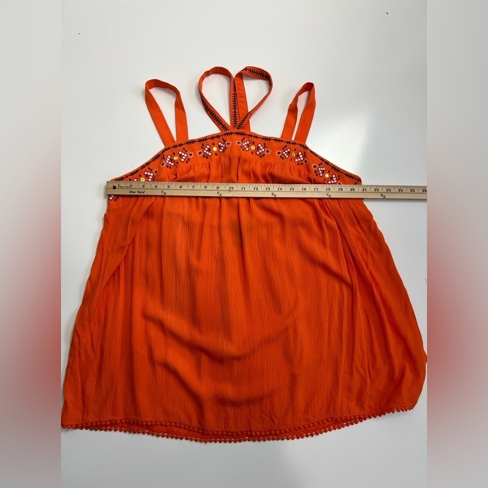 Torrid Embroidered Gauze V-Strap Tank Top 2X - Picture 9 of 10